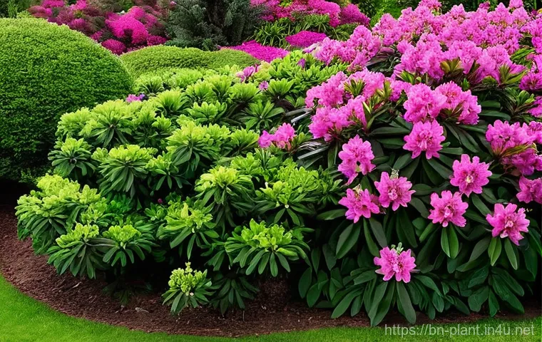철쭉과 진달래 차이점 - **Prompt: Early Spring Azalea in Mountain Mist**
    "A breathtaking close-up shot of an early sprin...