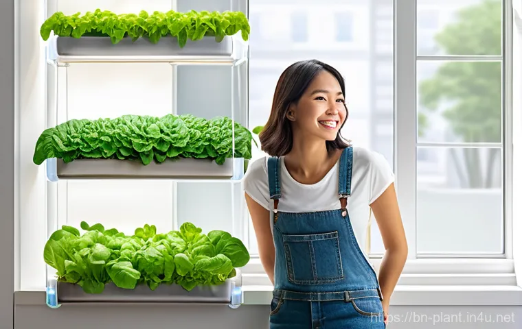 수경재배 식물 추천 - **Prompt 1: Modern Home Hydroponic Garden**
    "A bright, serene indoor scene featuring a compact, ...