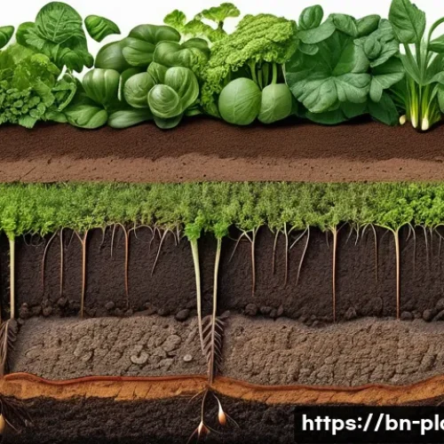 Home 28 이탄 토양과 일반 토양 차이 - A highly detailed cross-sectional view of Etan soil rich in organic matter and moisture, showing dar...